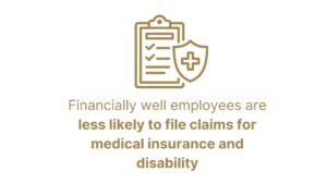 Employee Financial Wellness less likely to file for claims and medical insurance 